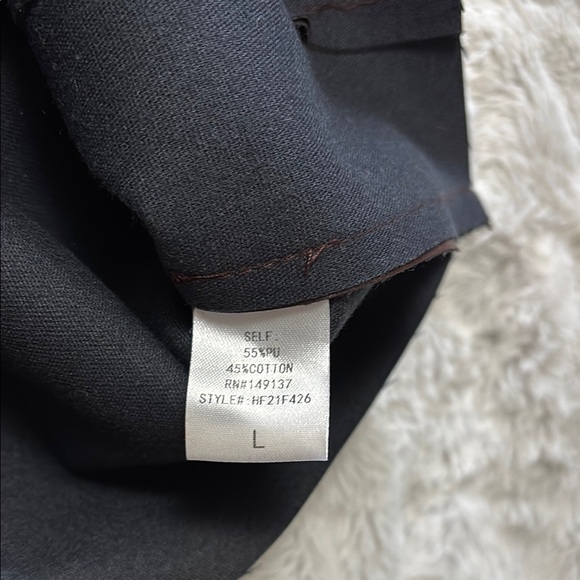 Brown Faux Leather Mini Skort - Picture 5 of 6